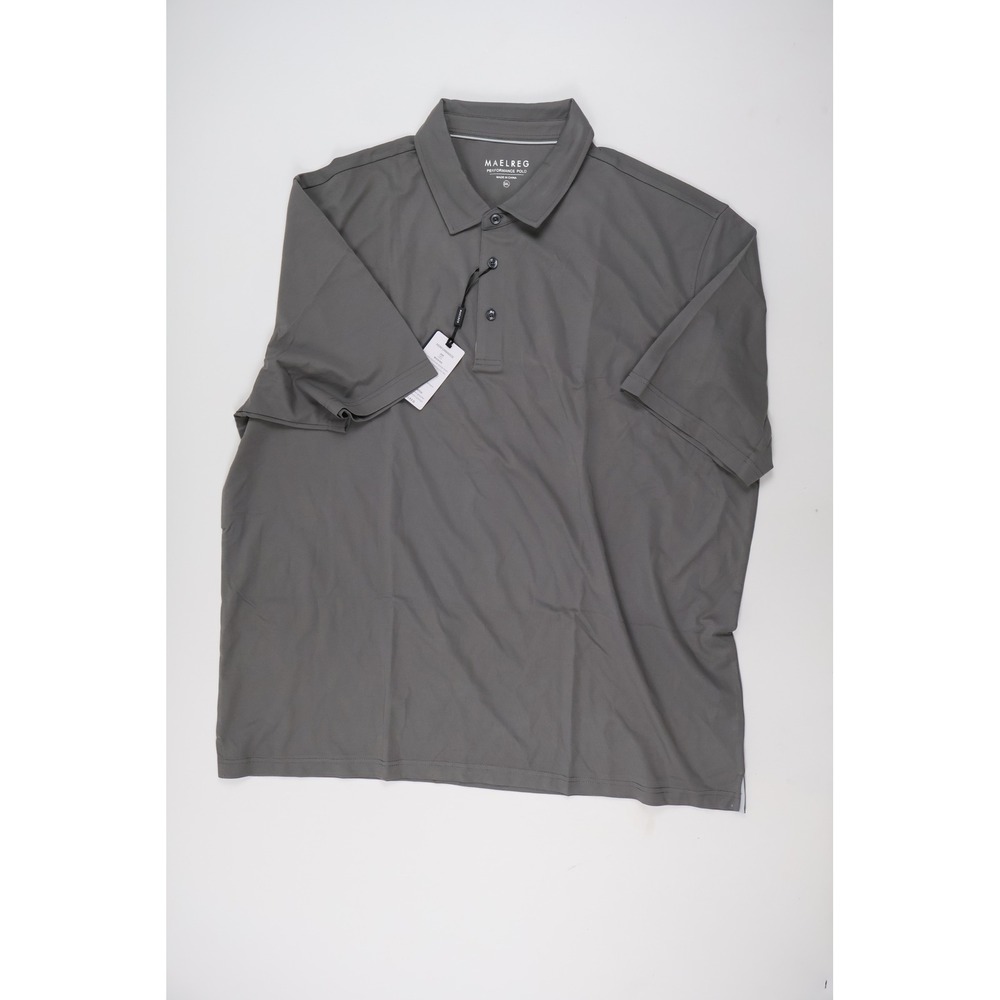 MAELREG Performance Polo Shirt Charcoal Grey Solid 3XL NWT